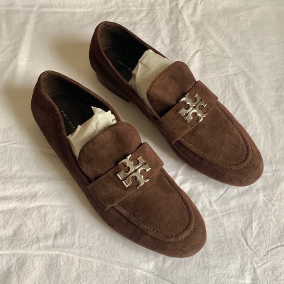 Tory Burch Shoes - Tory Burch Eleanor Suede Loafers Dark Cocoa 9.5